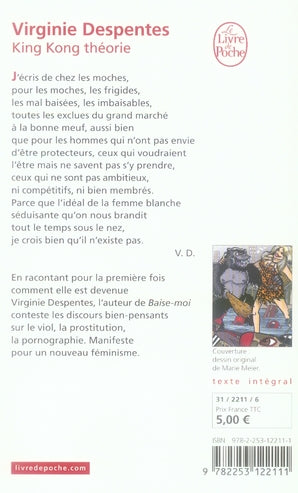 Back cover of King Kong théorie