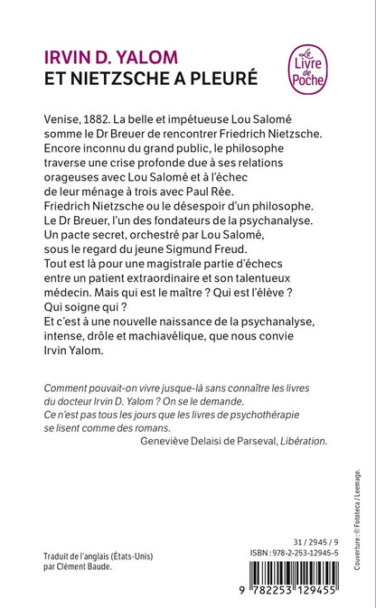 Back cover of Et Nietzsche a pleuré