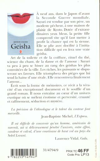 Back cover of Geisha