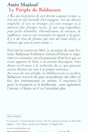 Back cover of Le periple de Baldassare