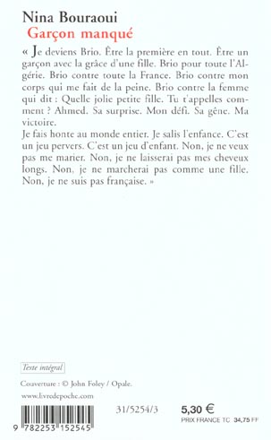 Back cover of Garçon manqué