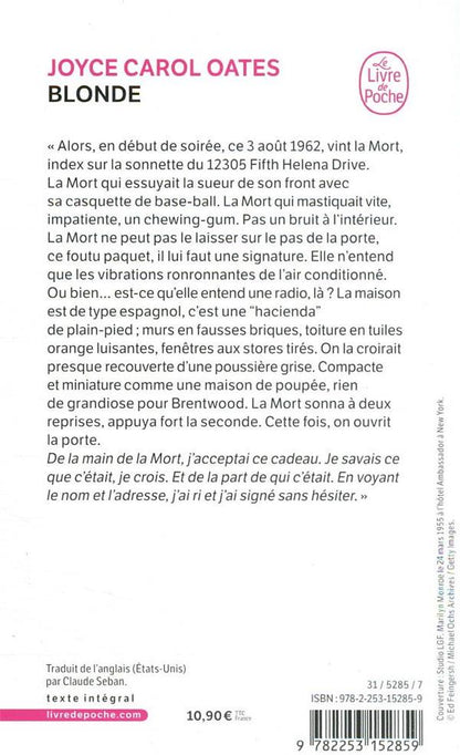 Back cover of Blonde