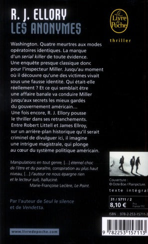 Back cover of Les anonymes