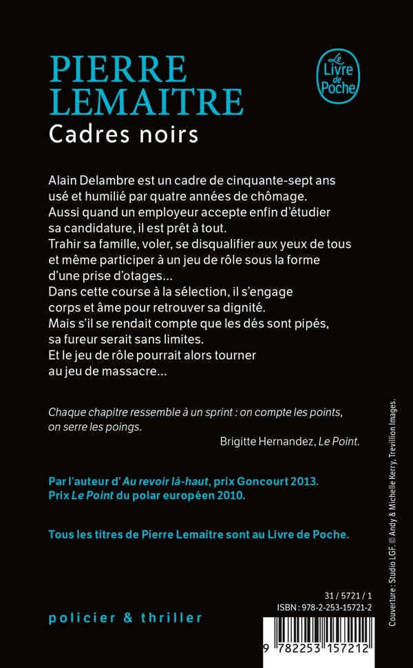 Back cover of Cadres noirs