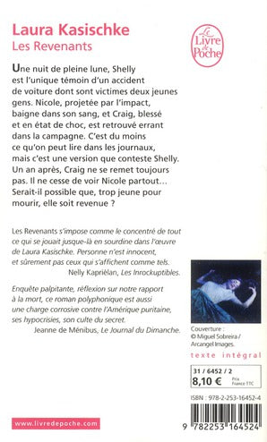 Back cover of Les revenants                     (prix des lecteurs 2013)