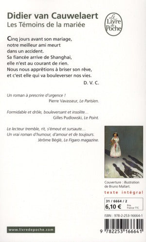 Back cover of Les témoins de la mariée