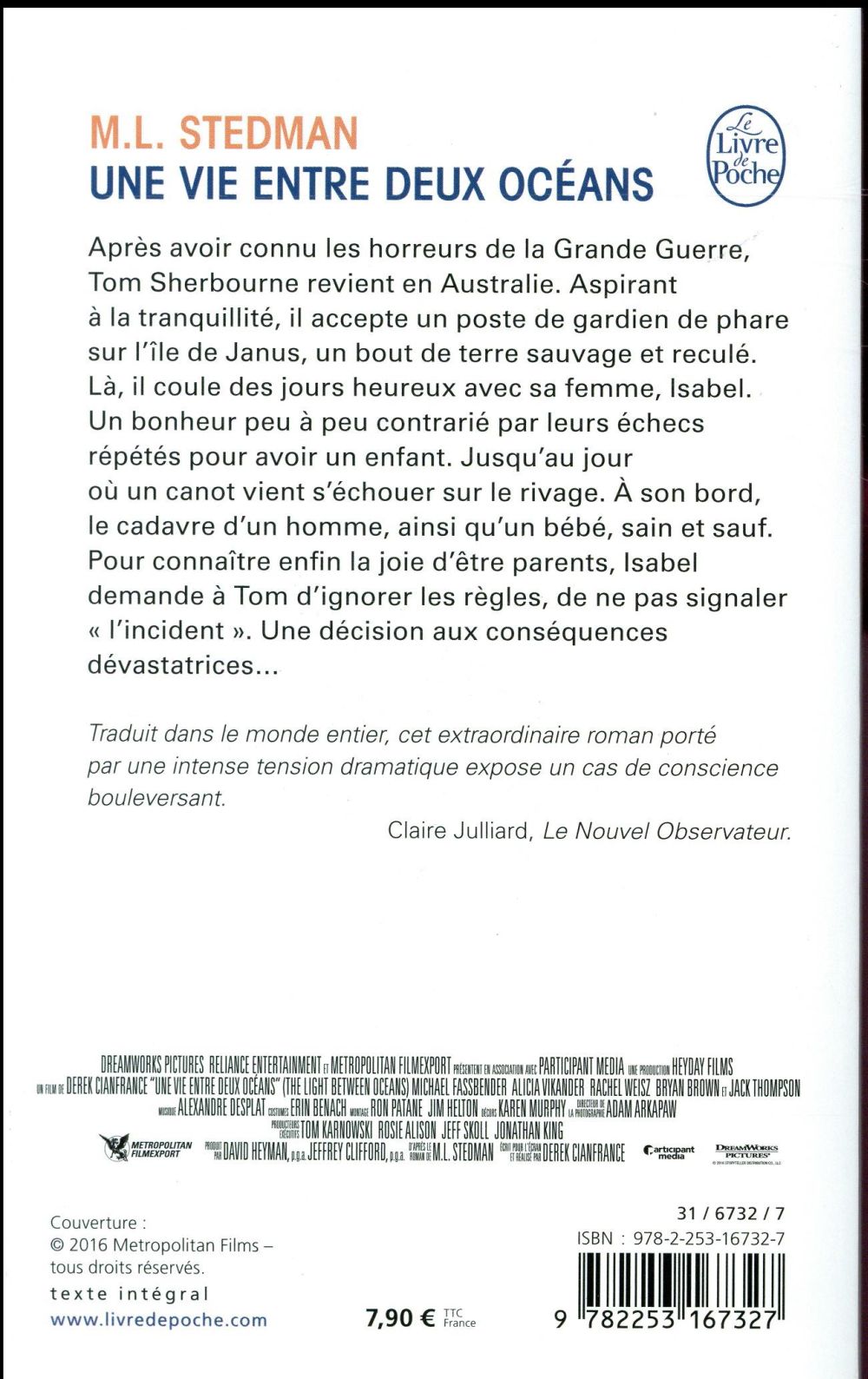 Back cover of Une vie entre deux océans