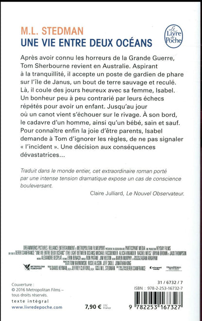 Back cover of Une vie entre deux océans