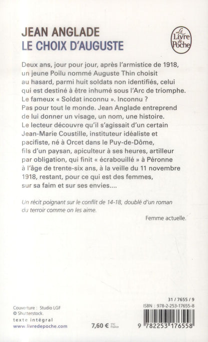Back cover of Le choix d'Auguste