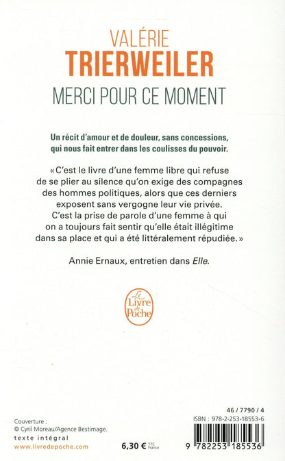 Back cover of Merci pour ce moment