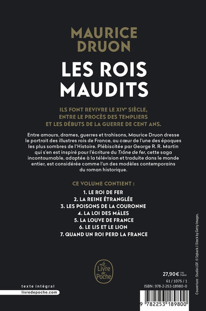 Back cover of Les rois maudits : Intégrale Tomes 1 à 7