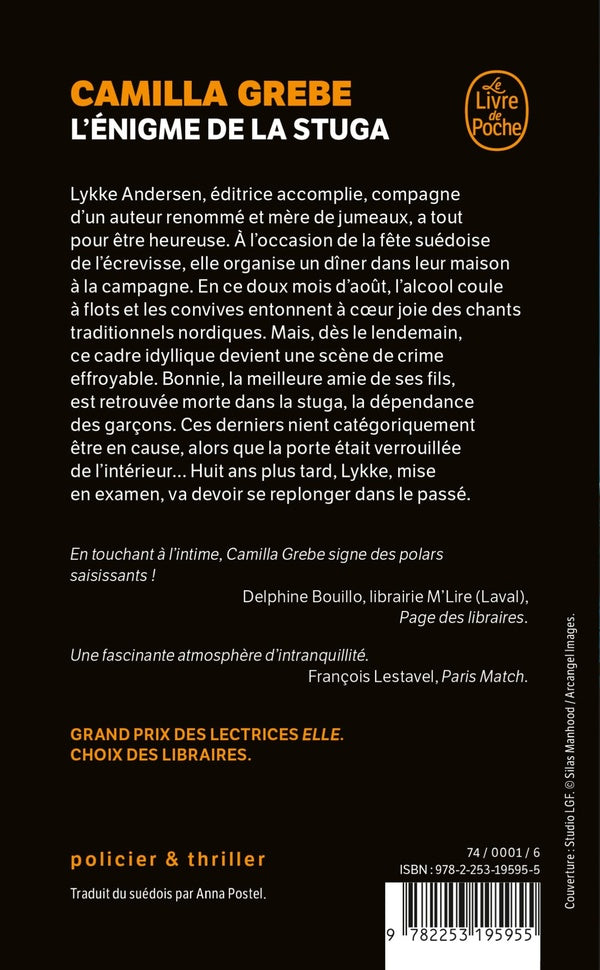 Back cover of L'Énigme de la Stuga
