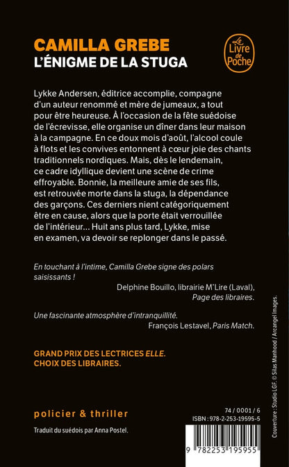 Back cover of L'Énigme de la Stuga