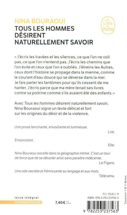 Back cover of Tous les hommes désirent naturellement savoir