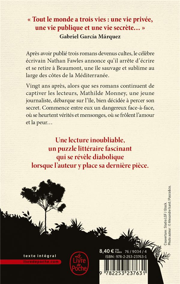 Back cover of La vie secrète des écrivains