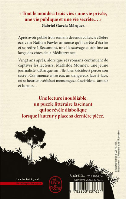 Back cover of La vie secrète des écrivains