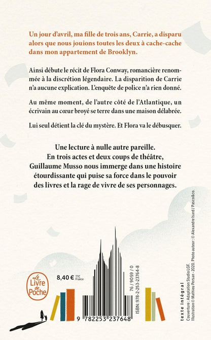 Back cover of La vie est un roman