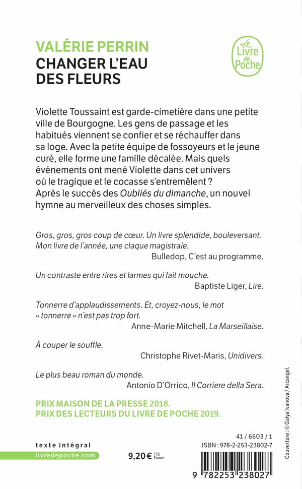 Back cover of Changer l'eau des fleurs
