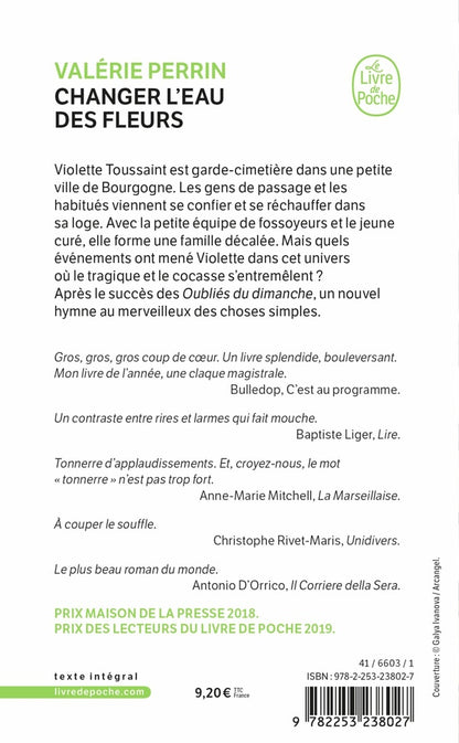 Back cover of Changer l'eau des fleurs