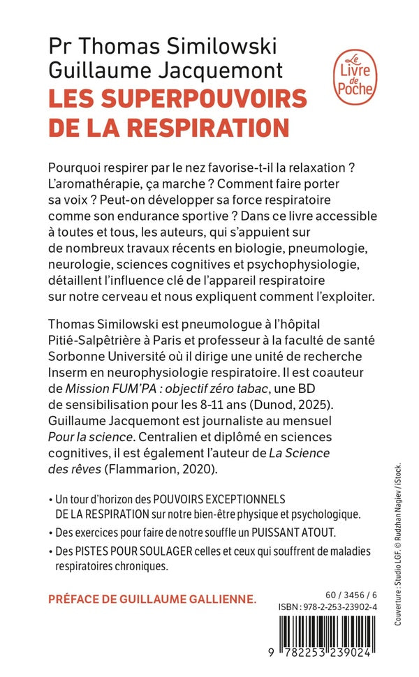 Back cover of Les Superpouvoirs de la respiration