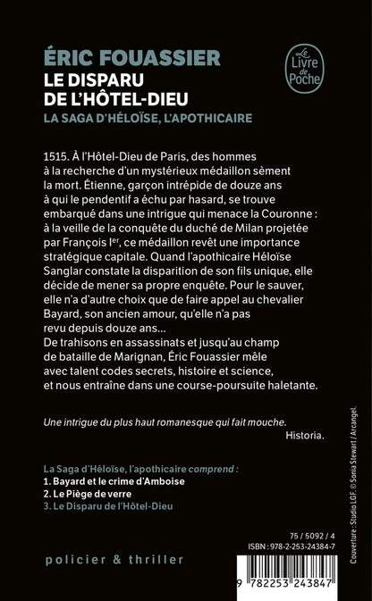 Back cover of Le disparu de l'Hôtel-Dieu