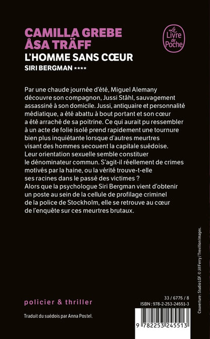 Back cover of L'homme sans coeur