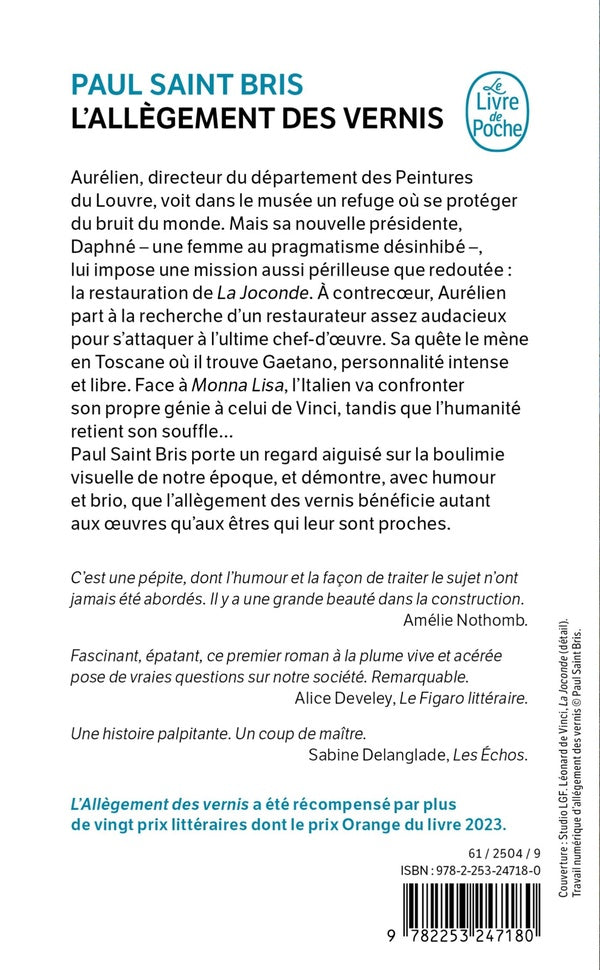 Back cover of L'Allègement des vernis