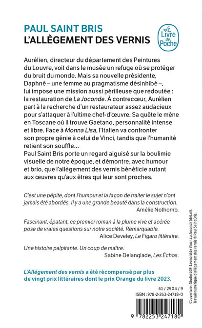 Back cover of L'Allègement des vernis