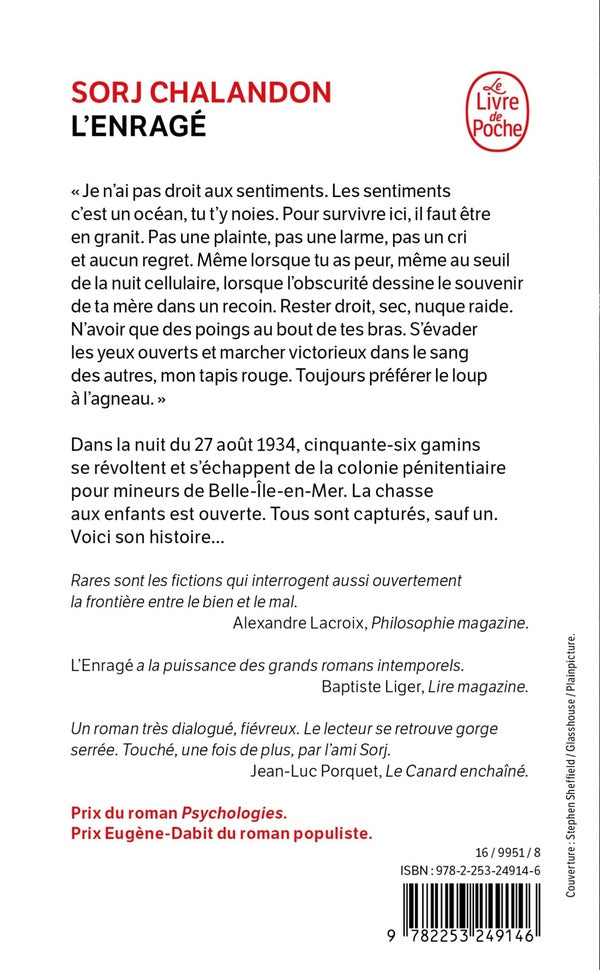 Back cover of L'Enragé