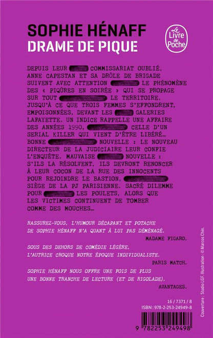 Back cover of Drame de pique