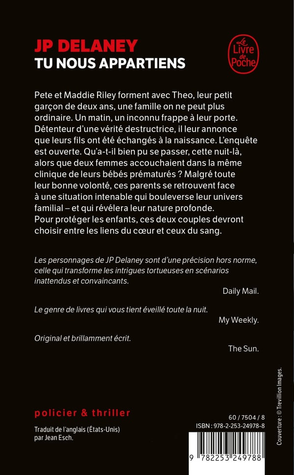 Back cover of Tu nous appartiens