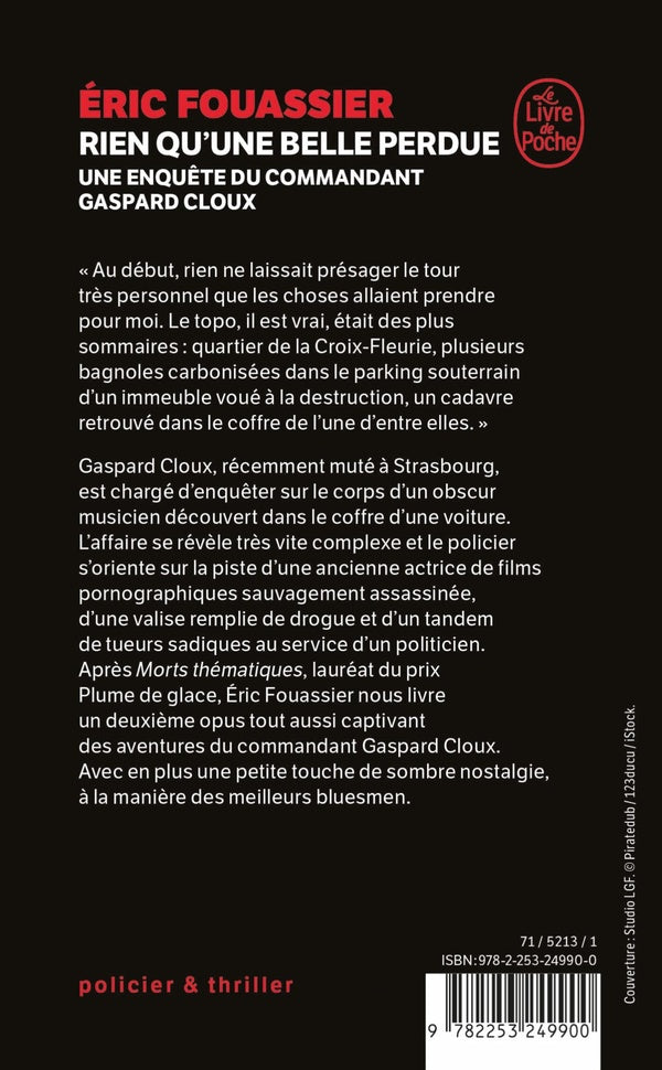 Back cover of Rien qu'une belle perdue