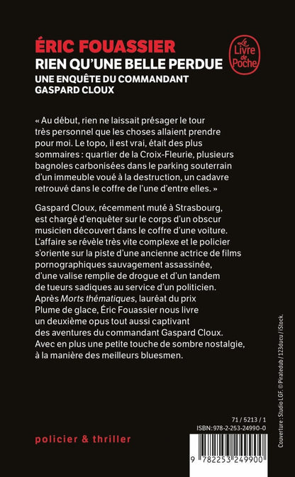 Back cover of Rien qu'une belle perdue