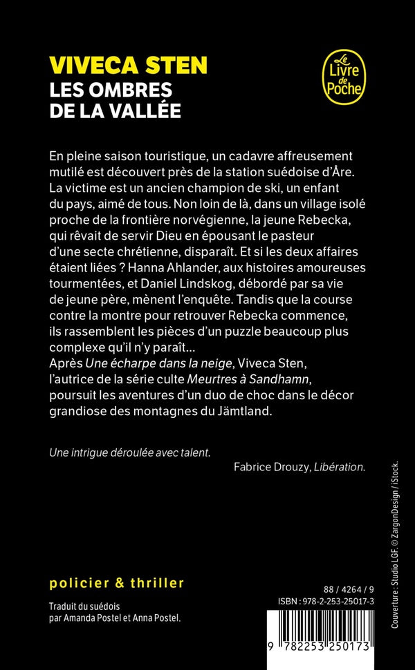 Back cover of Les Ombres de la vallée                     (Traduction conjointe d'Amanda Postel)