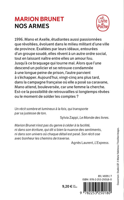 Back cover of Nos armes