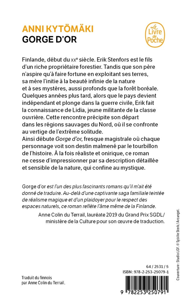 Back cover of Gorge d'or