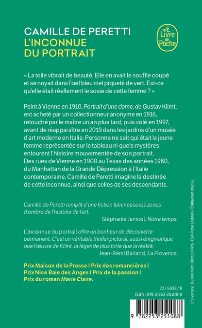 Back cover of L'Inconnue du portrait