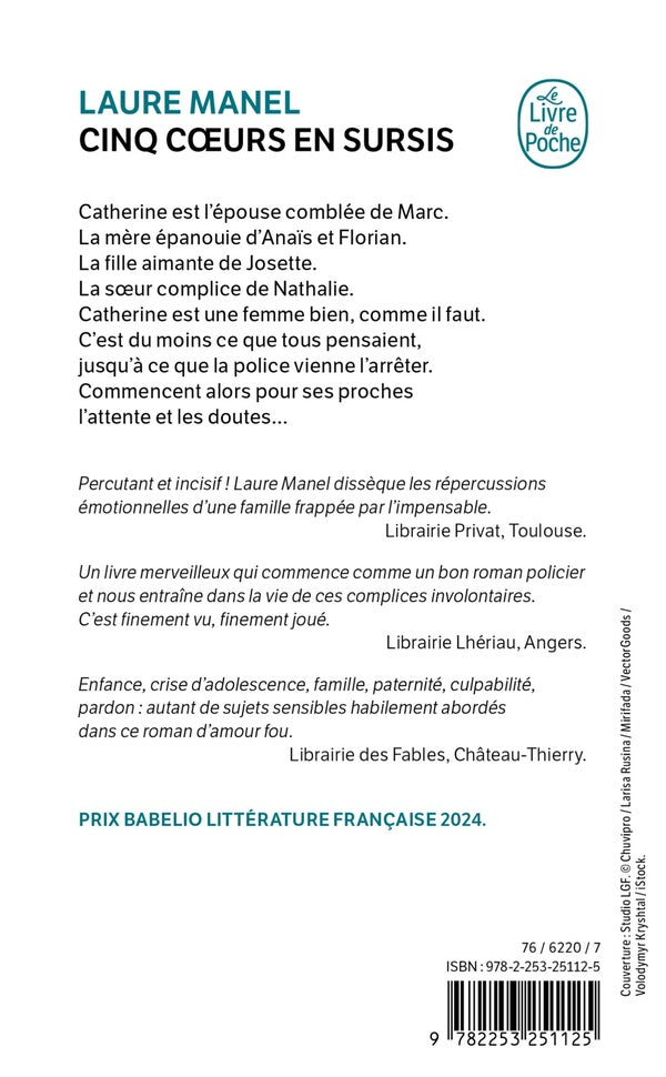 Back cover of Cinq coeurs en sursis