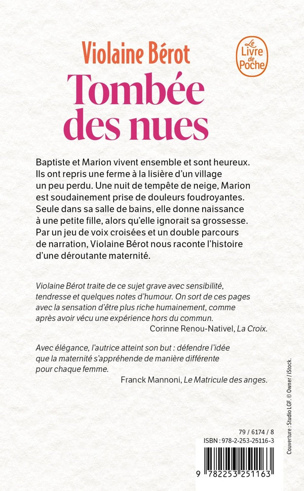 Back cover of Tombée des nues