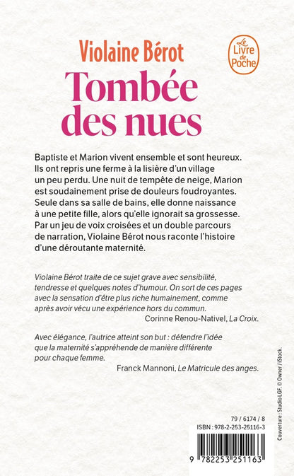 Back cover of Tombée des nues