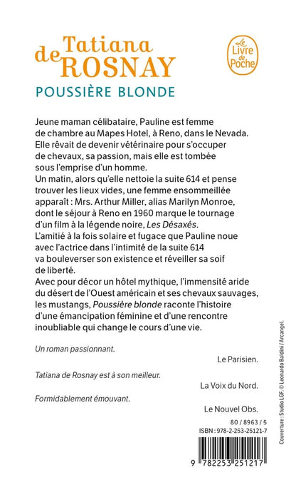 Back cover of Poussière blonde