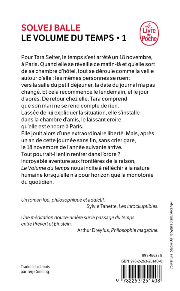 Back cover of Le Volume du temps Tome 1