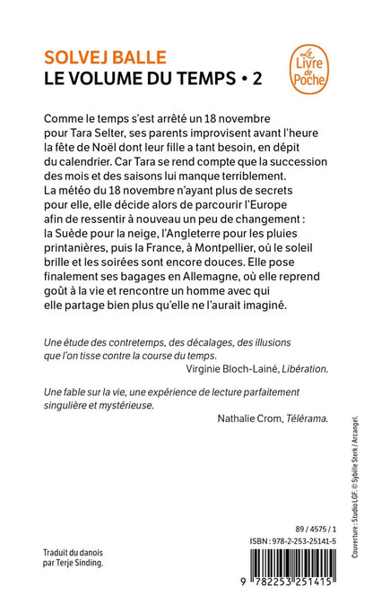 Back cover of Le Volume du temps Tome 2