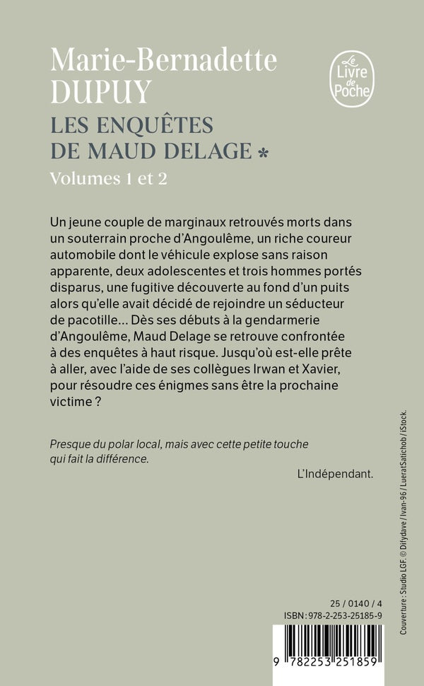 Back cover of Les enquêtes de Maud Delage Tome 1