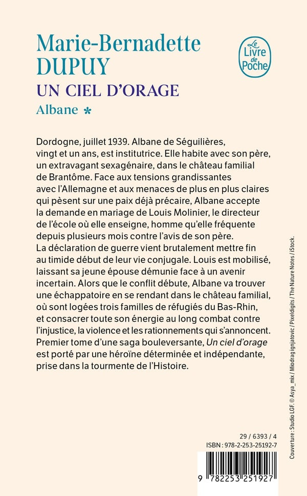 Back cover of Albane Tome 1 : Un ciel d'orage
