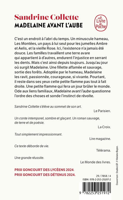 Back cover of Madelaine avant l'aube