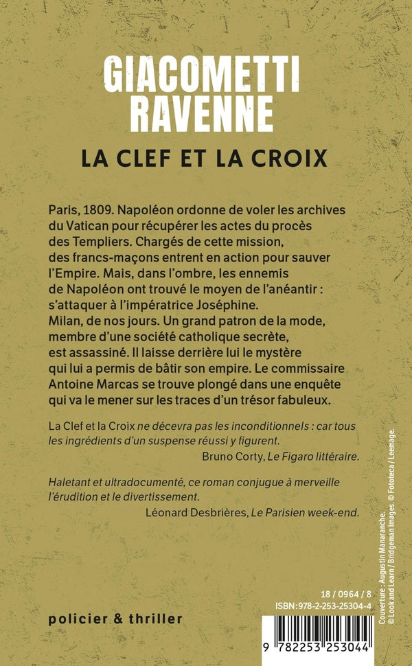 Back cover of La Clef et la Croix