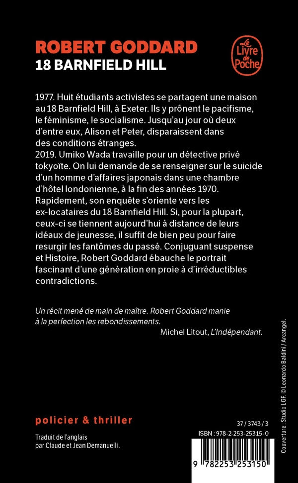 Back cover of 18 Barnfield Hill