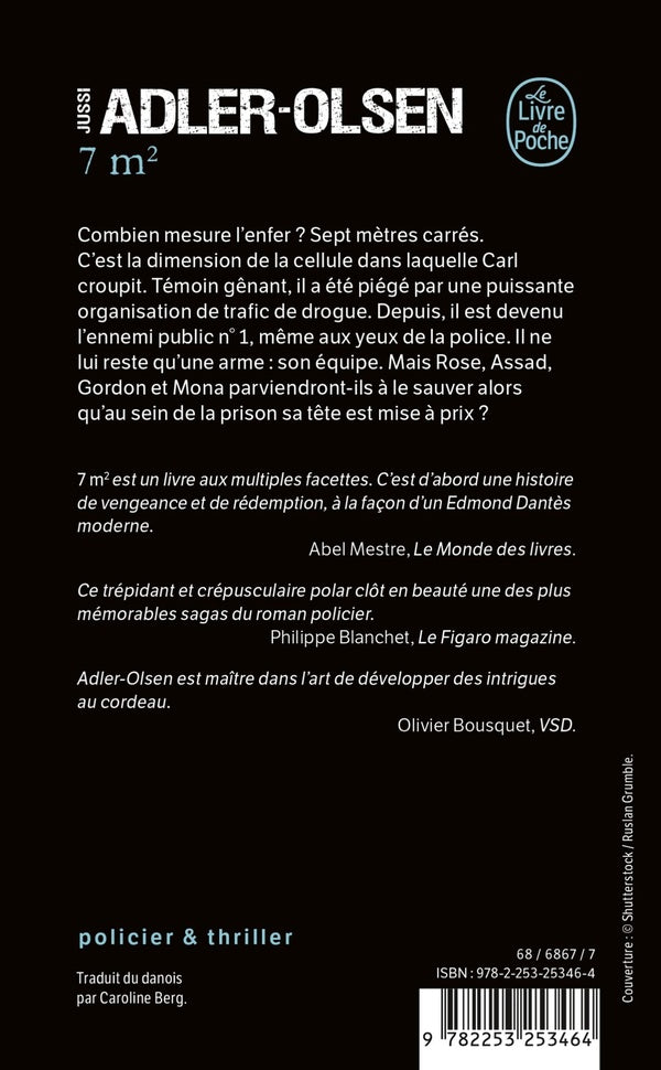 Back cover of Les enquêtes du département V Tome 10 : 7m²