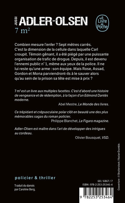 Back cover of Les enquêtes du département V Tome 10 : 7m²